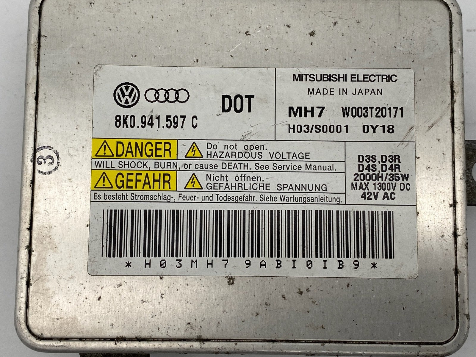 2010-2015 Audi A6 S6 RS6 Xenon HID Headlight Ballast Control Module  8K0941597C
