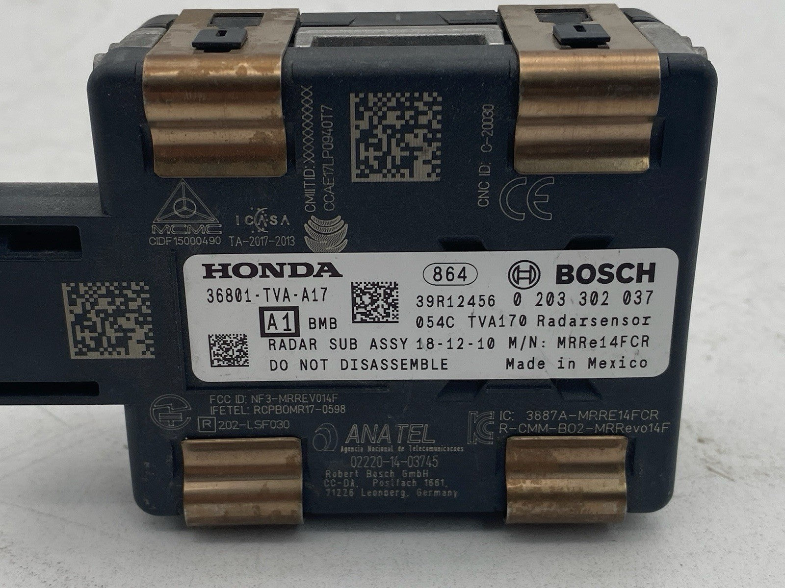 2019-2022 HONDA ACCORD ADAPTIVE CRUISE DISTANCE SENSOR RADAR OEM 36801-TVA-A17