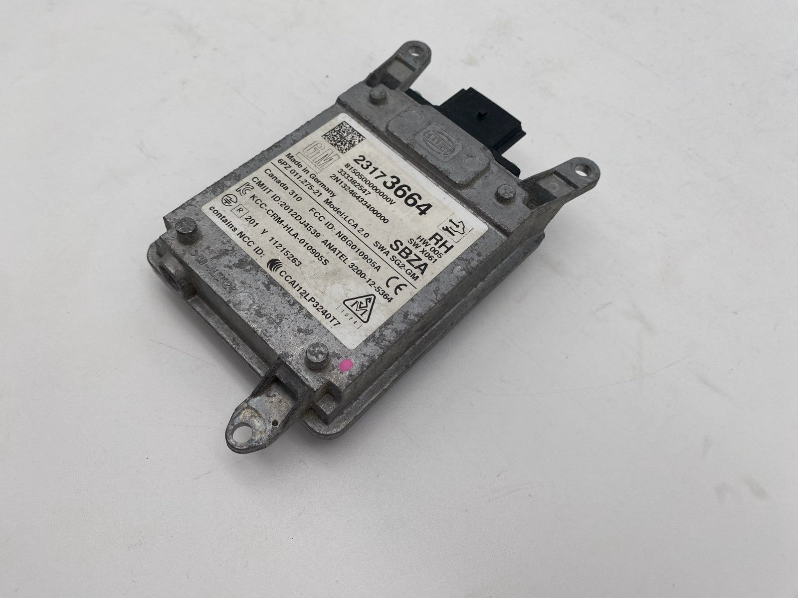 2014-2016 CHEVROLET MALIBU PASSENGER RIGHT REAR BLIND SPOT MODULE 23173664 OEM