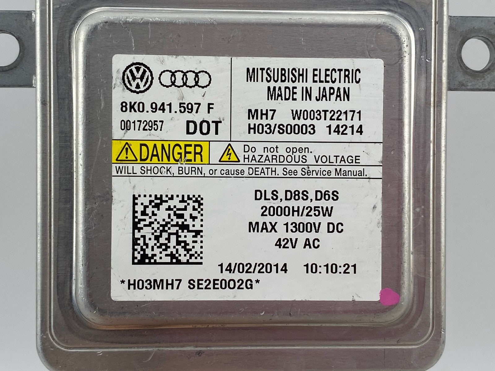 2012-2019 Volkswagen Beetle Xenon Headlight Ballast Control Module 8K0 941 597 F