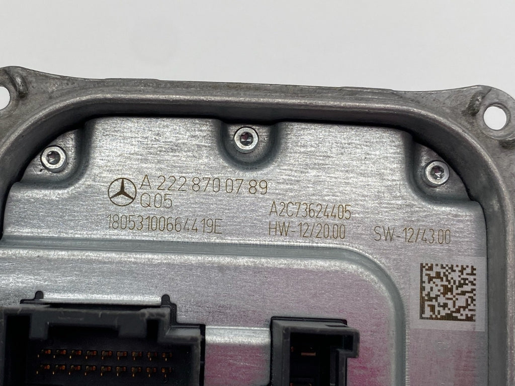 2014-2020 Mercedes W212 S550 S600 LED Headlight Ballast Module A 222 870 07 89