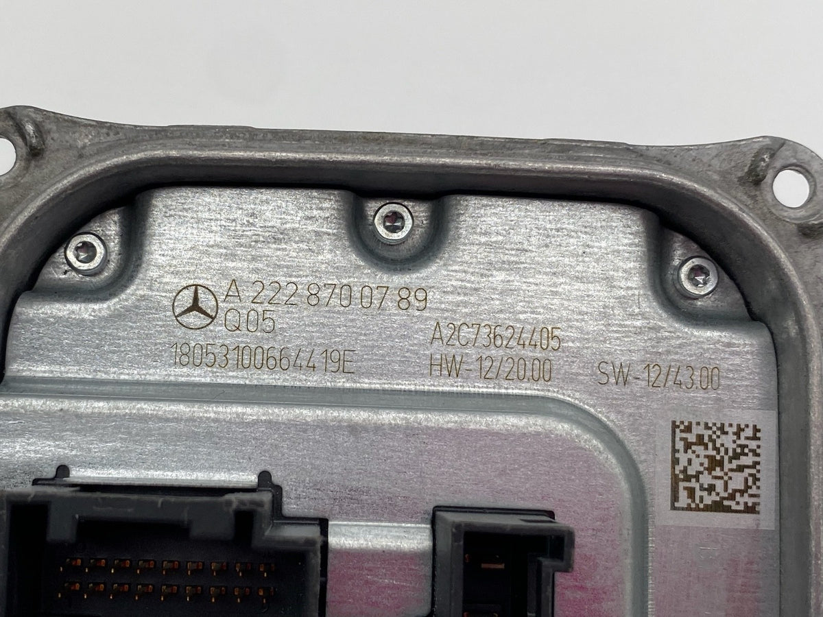 2014-2020 Mercedes W212 S550 S600 LED Headlight Ballast Module A 222 870 07 89