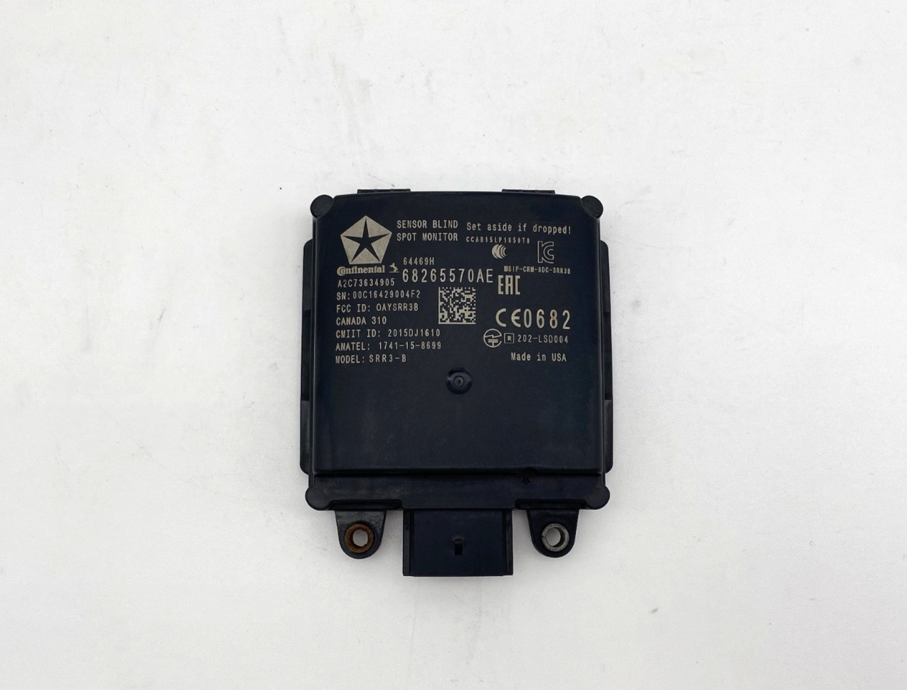 2016 - 2020 Jeep Grand Cherokee Dodge Durango Blind Spot Radar Sensor 68265570AE