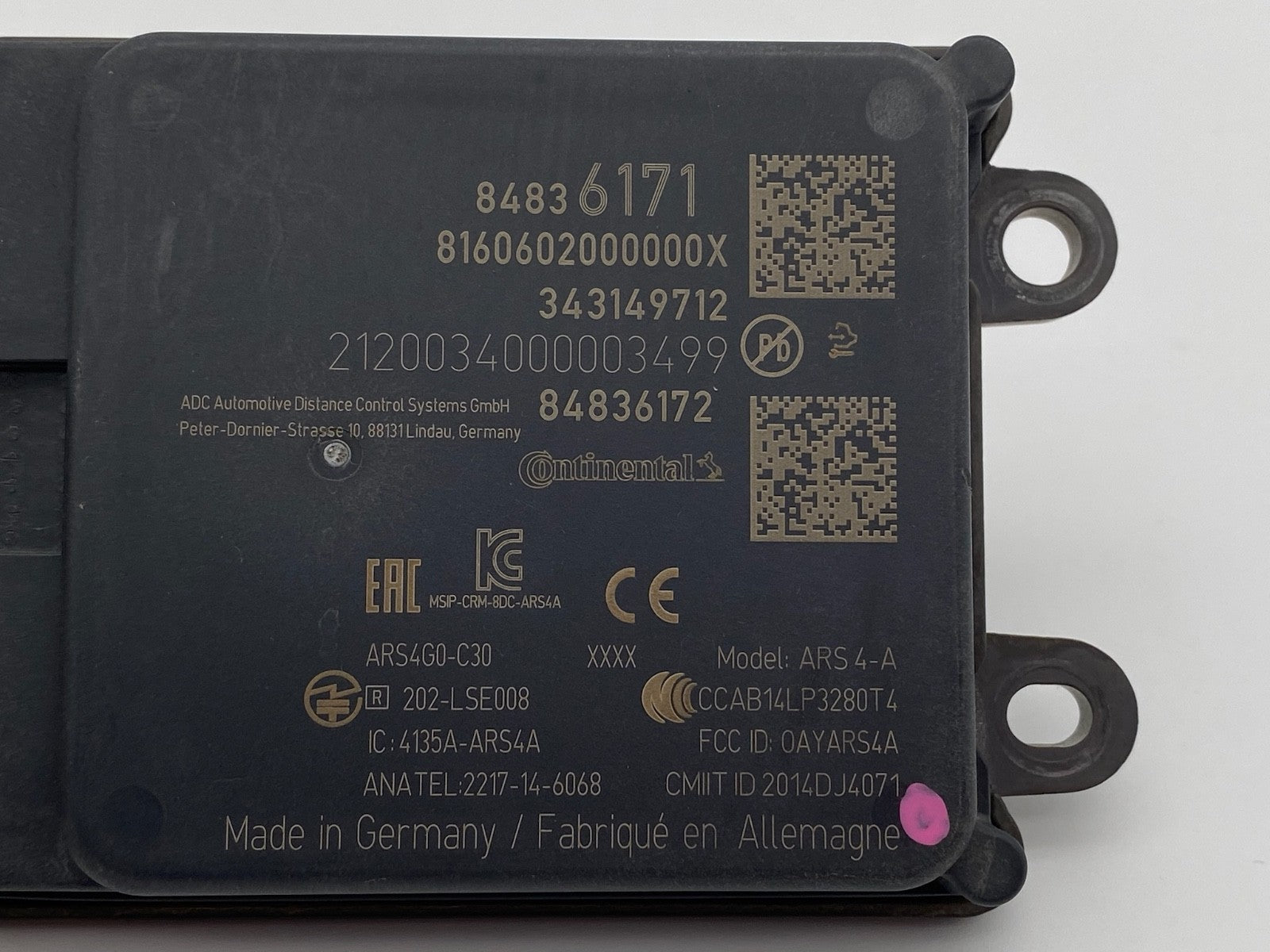 2018-2024 Cadillac XT4 XT5 CT6 Enclave Front Radar Distance Sensor OEM 84836171