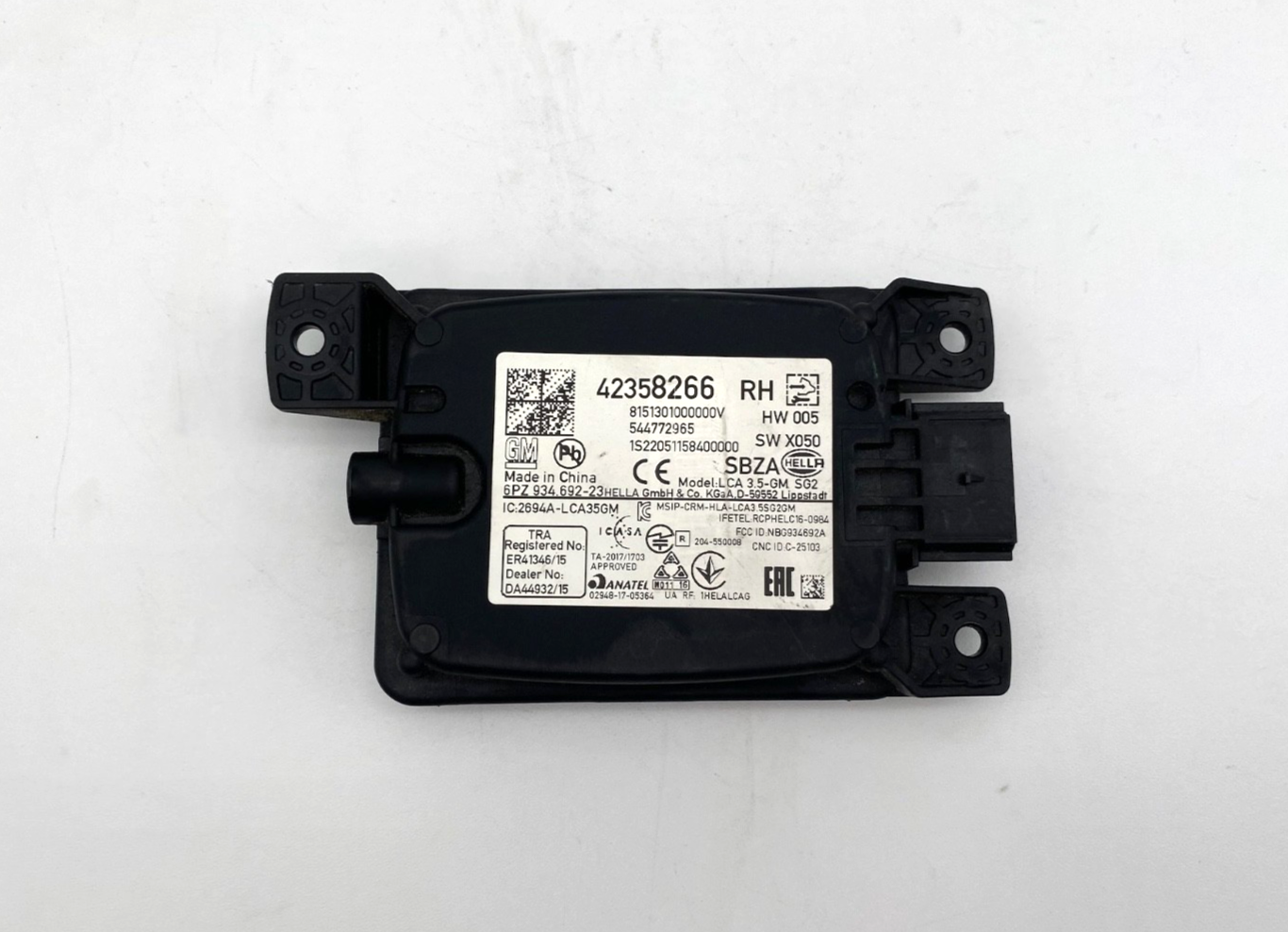 2017-2022 GM Cadillac XT5 Trax Encore RH Radar Distance Sensor Module 42358266