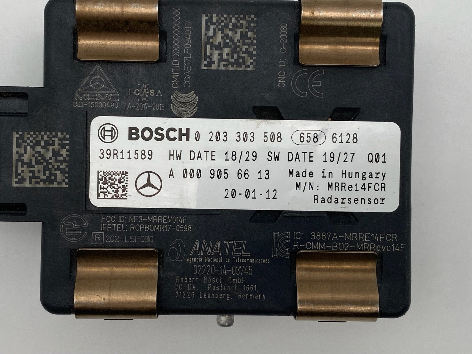 2018 2019 2020 Mercedes A B CLA C GLC Front Cruise Control Distance Radar Sensor