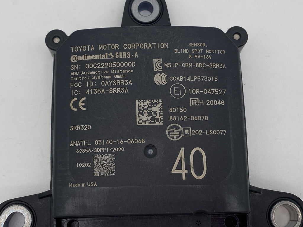 2020-2024 LEXUS ES250 ES350 BLIND SPOT MONITOR SENSOR MODULE OEM 88162-06070