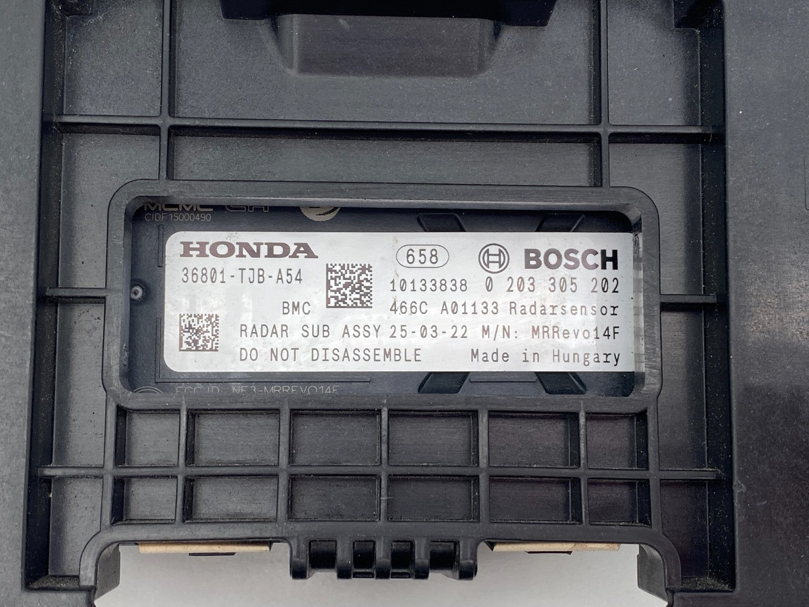 2019-2021 ACURA RDX FRONT CRUISE ADAPTIVE DISTANCE RADAR SENSOR 36801-TJB-A54