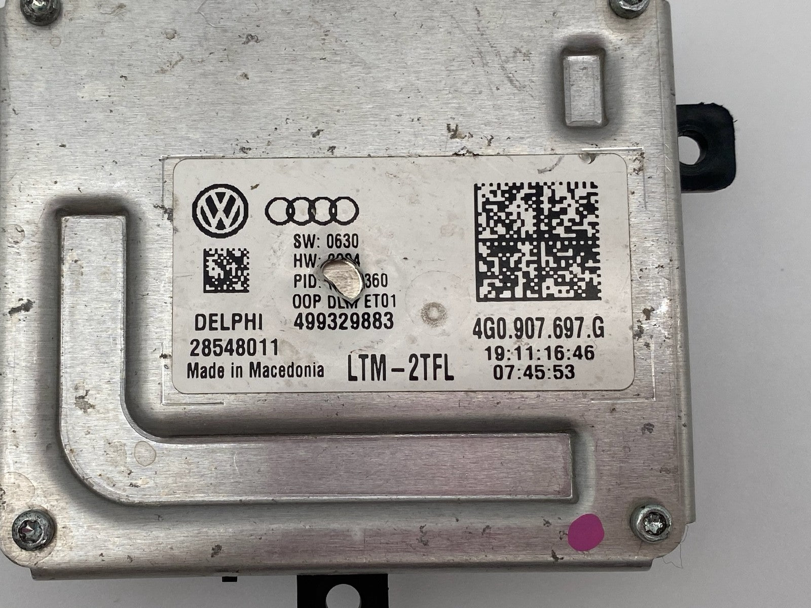 2012-2017 Audi Volkswagen Headlight LED DRL Control Module Ballast 4G0 907 697 G