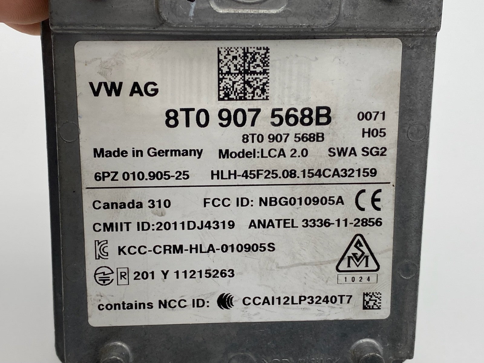 2012-2017 AUDI A4 S4 A5 S5 Q5 Rear Blind Spot Radar Sensor Module 8T0 907 568B