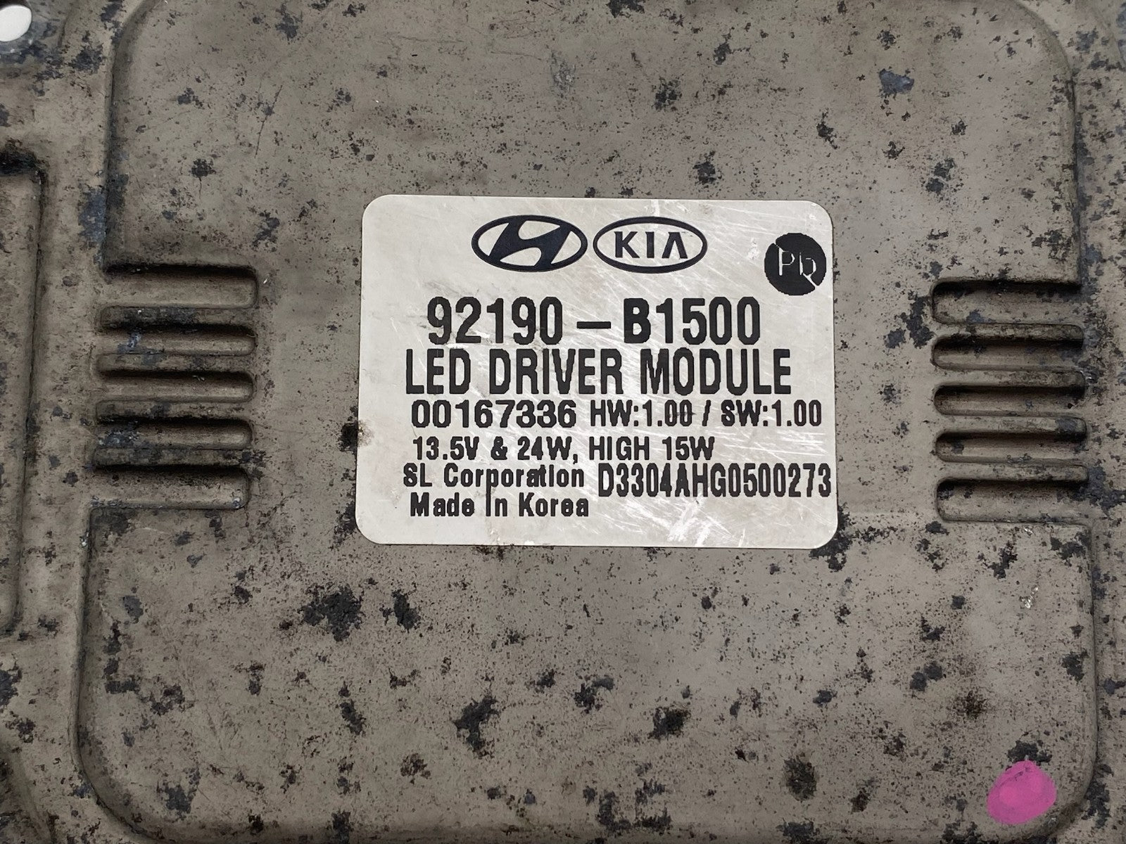 2017 2018 2019 2020 Genesis G80 LED Headlight Ballast Control Module 92190-B1500