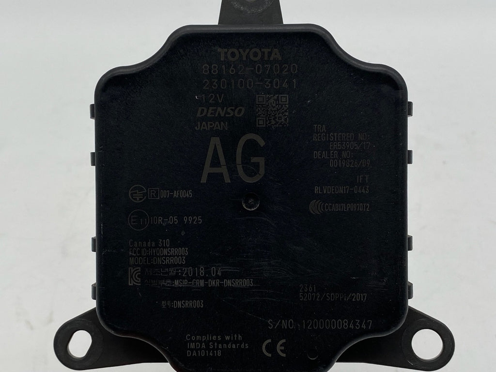 2019 2020 2021 TOYOTA AVALON REAR BLIND SPOT RADAR SENSOR MODULE OEM 88162-07020