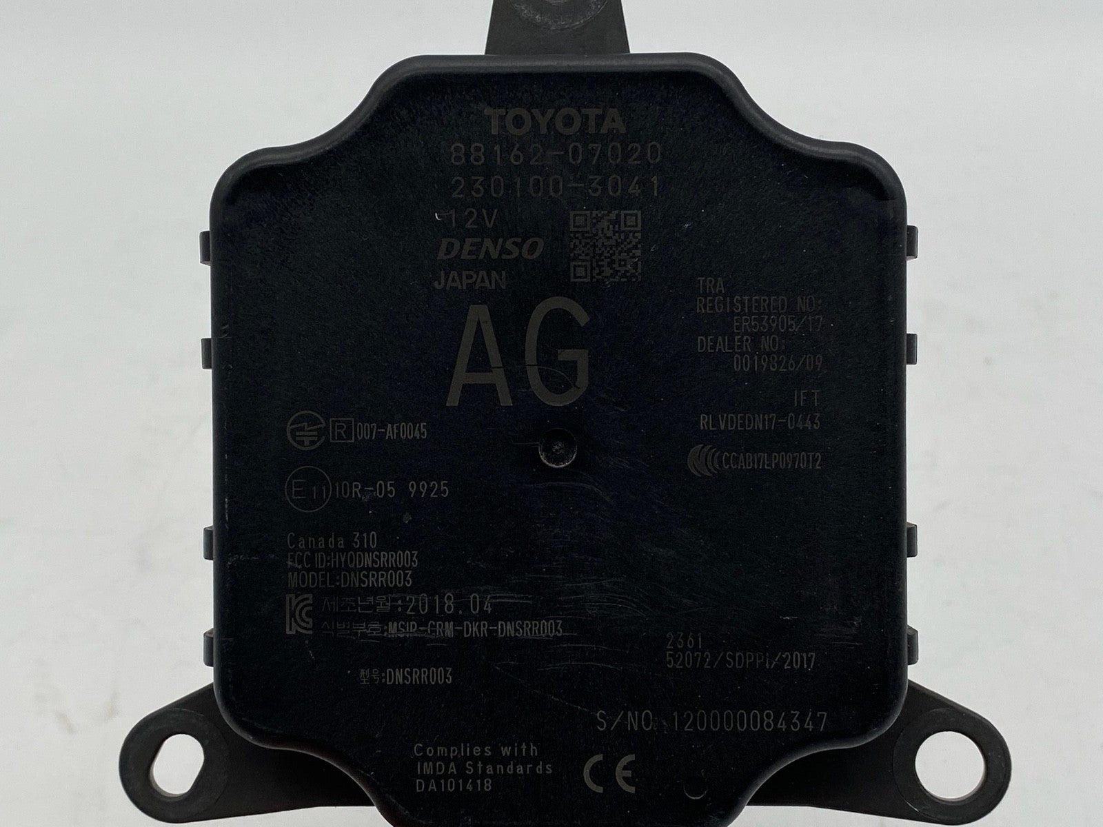 2019 2020 2021 TOYOTA AVALON REAR BLIND SPOT RADAR SENSOR MODULE OEM 88162-07020