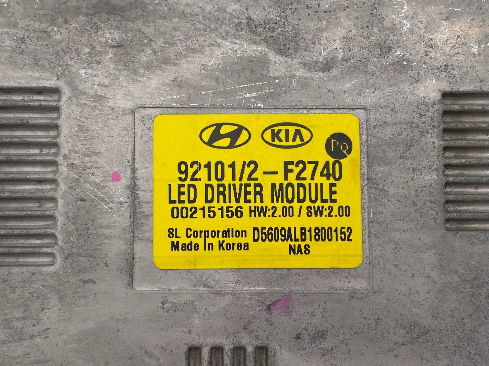 2019 2020 Hyundai Elantra LED Headlight Ballast Control Module OEM 92101/2-F2740