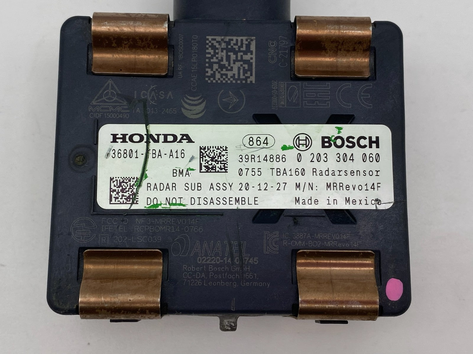2019 2020 2021 Honda Civic Front Cruise Control Radar Sensor OEM 36801-TBA-A16