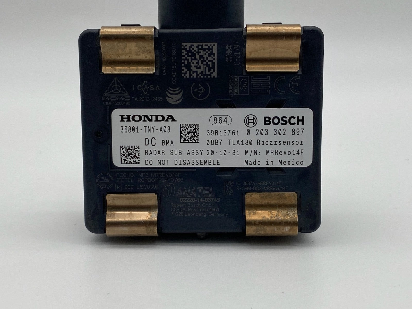 2018-2020 HONDA CRV FRONT RADAR CRUISE CONTROL DISTANCE SENSOR 36801-TNY-A03
