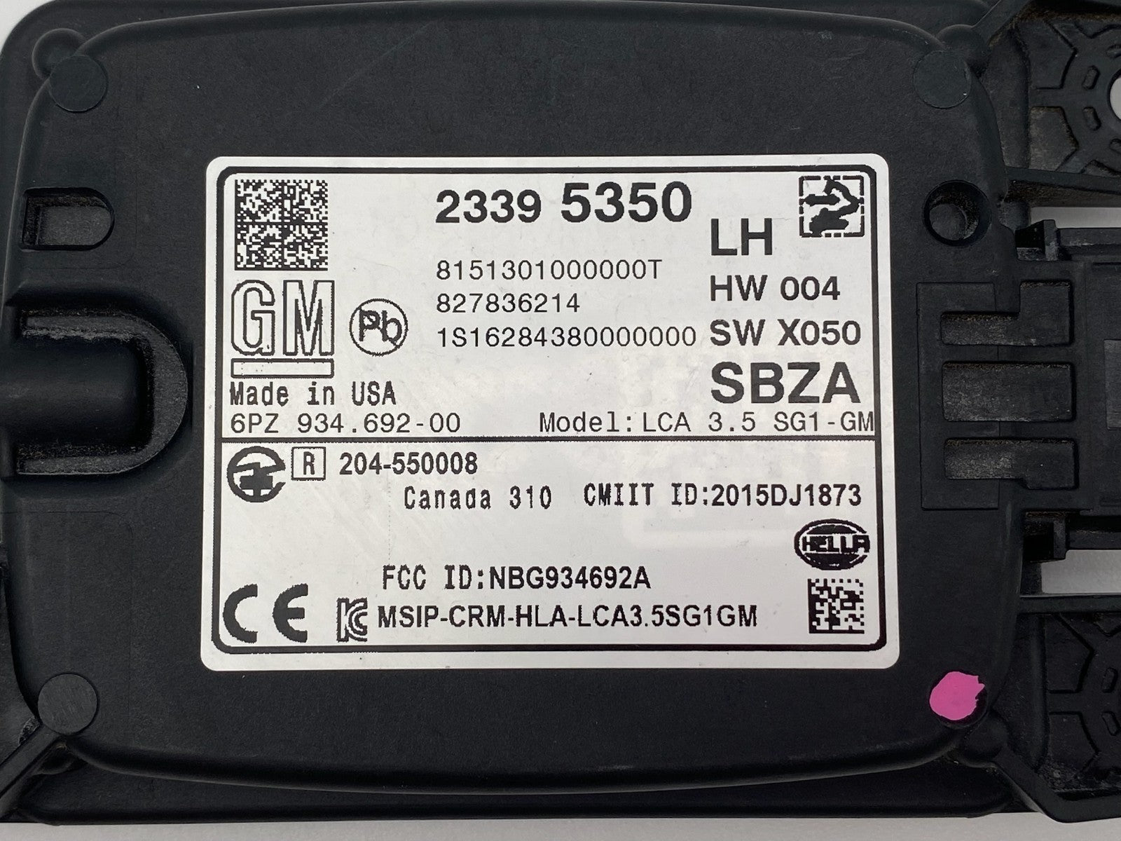 2017-2022 Buick Encore GM LH Side Obstacle Detection Control Module OEM 23395350