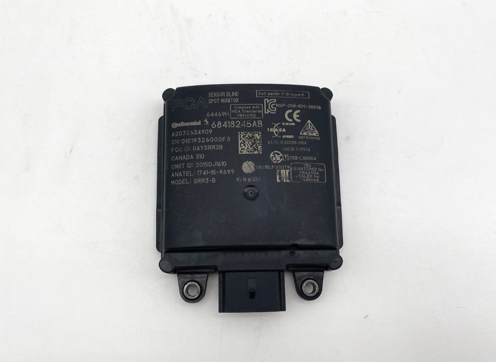 2016 -2020 JEEP GRAND CHEROKEE REAR RIGHT BLIND SPOT RADAR SENSOR OEM 68418245AB