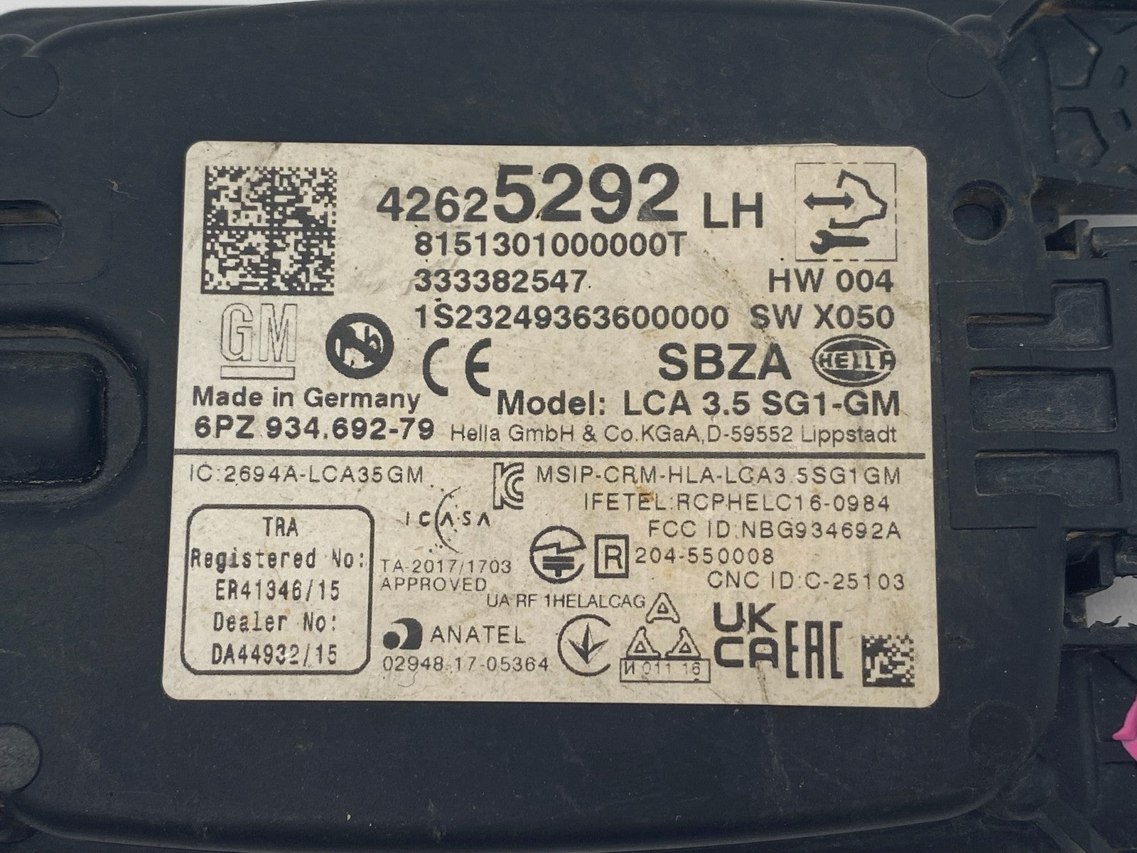 2017-2022 Buick Encore GM LH Side Obstacle Detection Control Module OEM 42625292