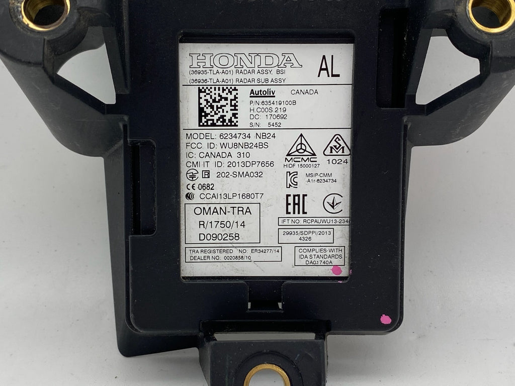 2017 2018 2019 Honda CR-V Driver Blind Spot Radar Sensor Module LH 36935-TLA-A01