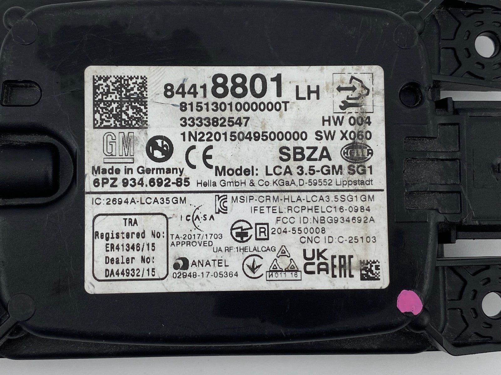 2018-2024 GM EQUINOX TERRAIN DRIVER REAR BLIND SPOT RADAR ALERT MODULE 84129137