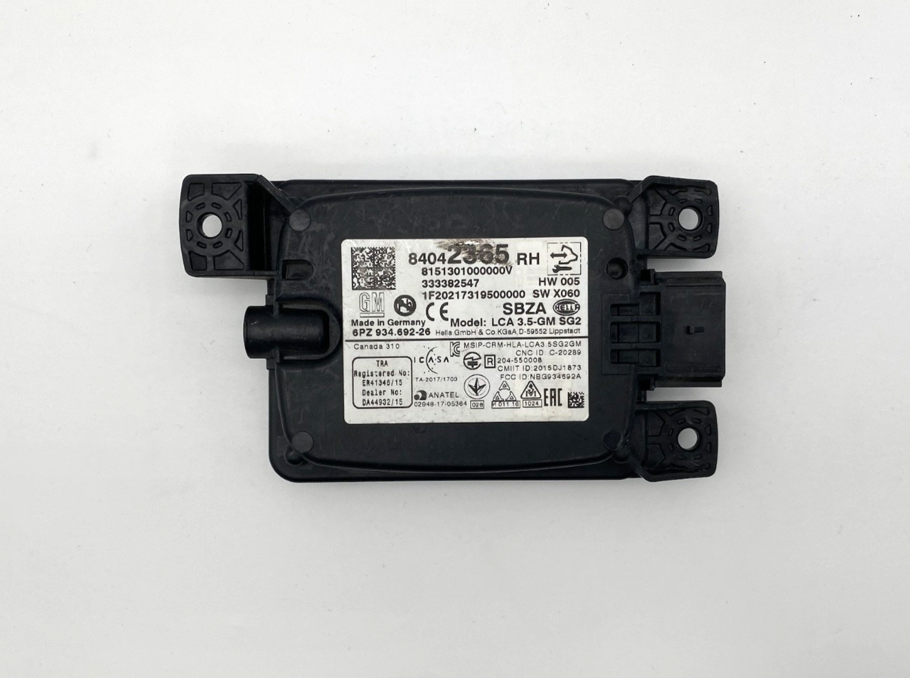 2018-2021 Chevrolet Traverse Right Rear Blind Spot Radar Sensor Module 84042365
