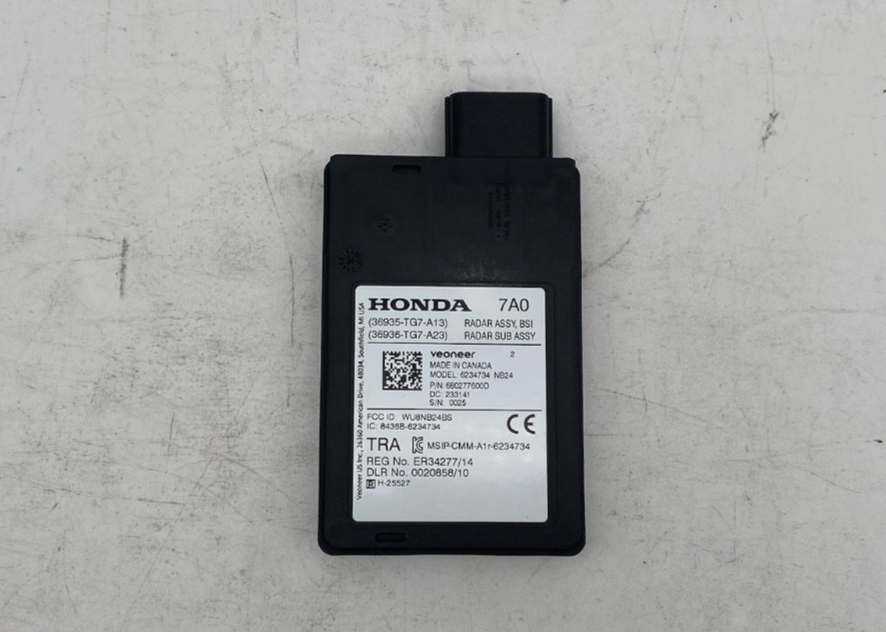 2019-2022 HONDA PILOT REAR DRIVER BLIND SPOT RADAR SENSOR MODULE 36936-TG7-A23