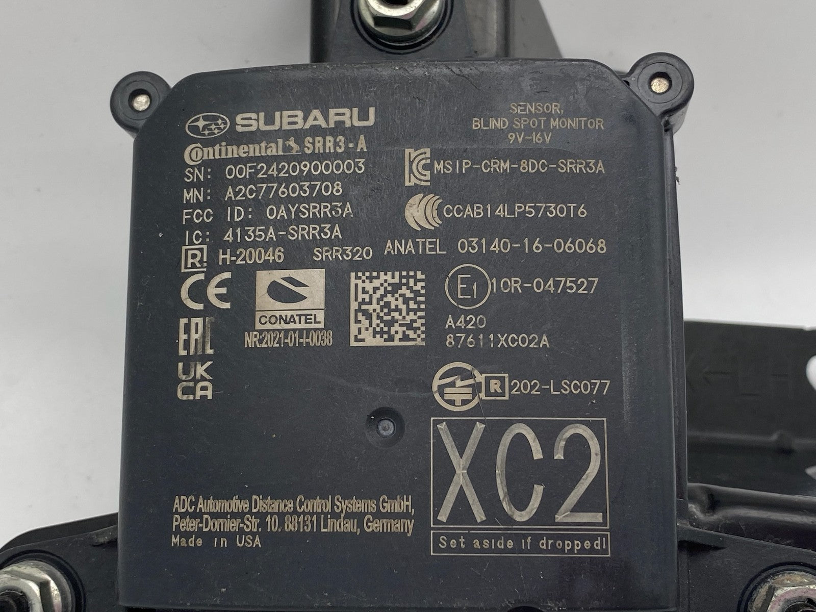 2024-2026 Subaru Ascent Passenger Rear Blind Spot Sensor Radar RH OEM 87611XC02A