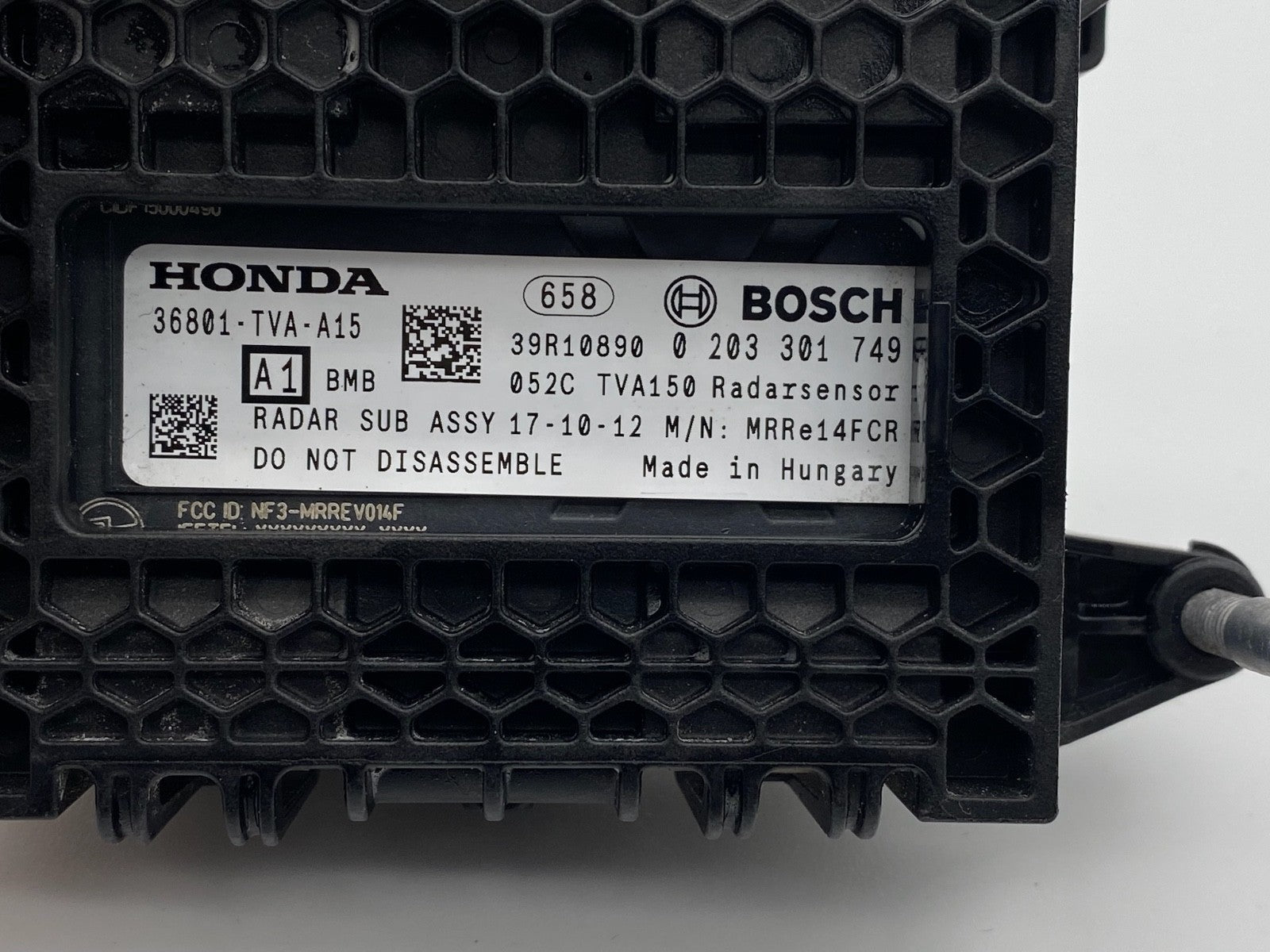2018-2020 HONDA ACCORD ADAPTIVE CRUISE CONTROL RADAR SENSOR OEM 36801-TVA-A15