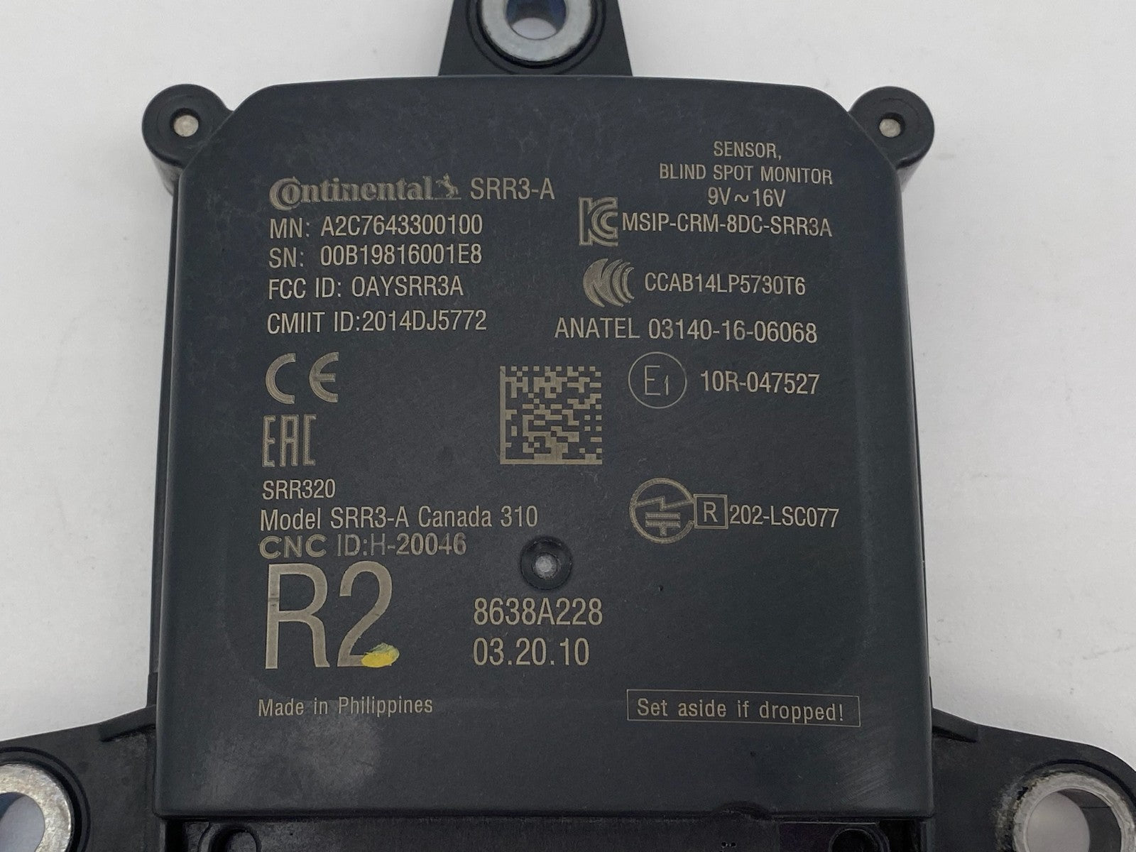 2019 - 2022 MITSUBISHI OUTLANDER LEFT BLIND SPOT ALERT RADAR SENSOR 8638A228 OEM