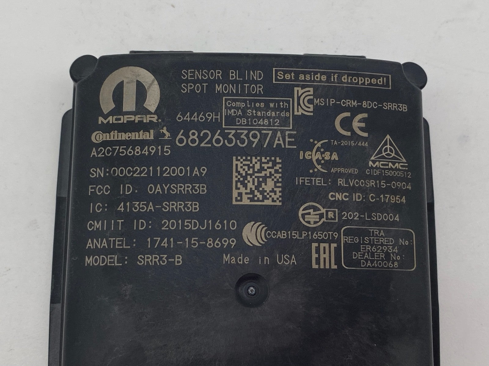 2019-2024 Dodge RAM 1500 Rear Left LH Blind Spot Radar Sensor Module 68263397AE