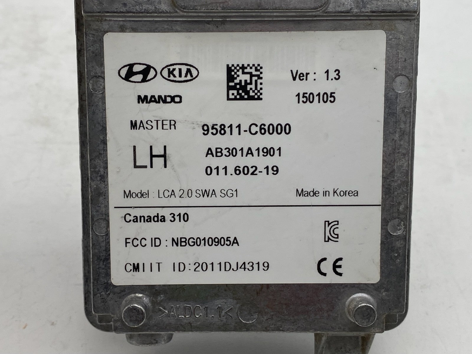 2015-2018 KIA SORENTO BLIND SPOT MONITOR SENSOR DRIVER LH MODULE OEM 95811-C6000