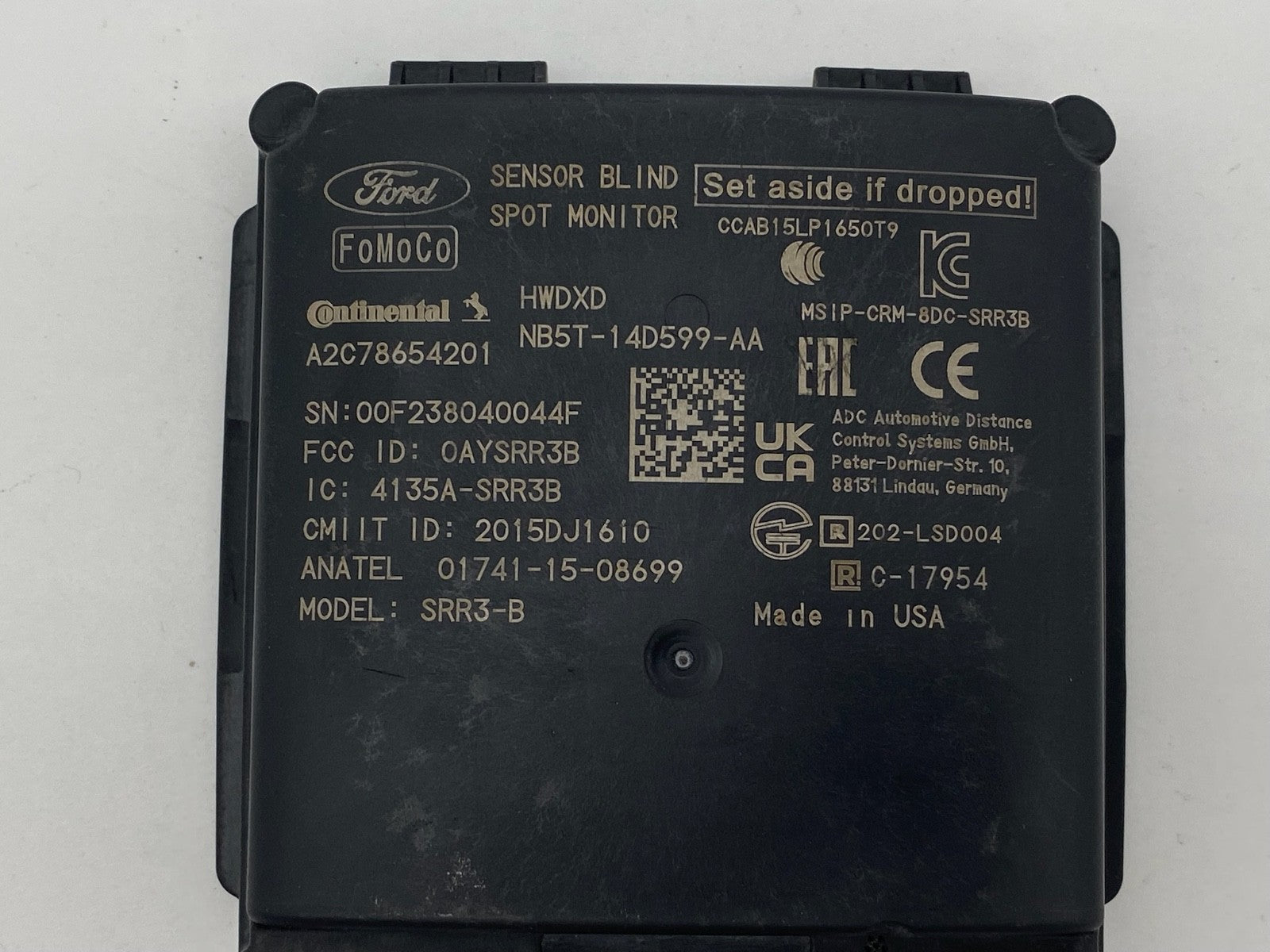 2020 2021 2022 2023 FORD EXPLORER BLIND SPOT ALERT SENSOR RADAR NB5T-14D599-AA