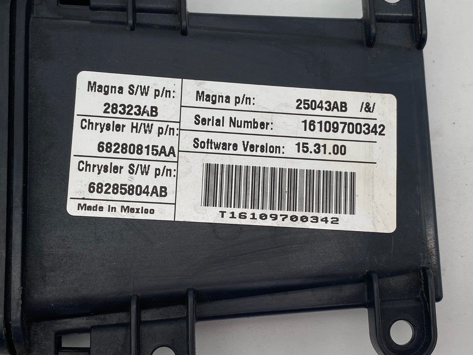 2017-2020 Dodge Durango RH Headlight Leveling Control Module OEM 68280815AA