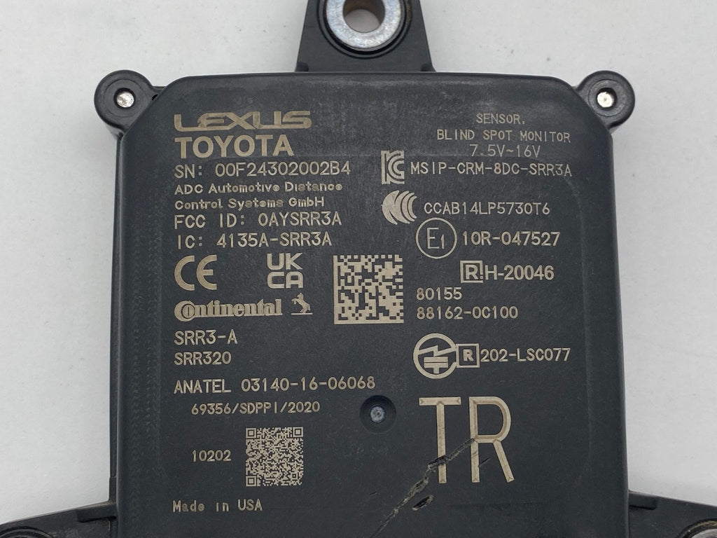 2022-2025 Toyota Tundra Rear Blind Spot Monitor Radar Sensor OEM 88162-0C100