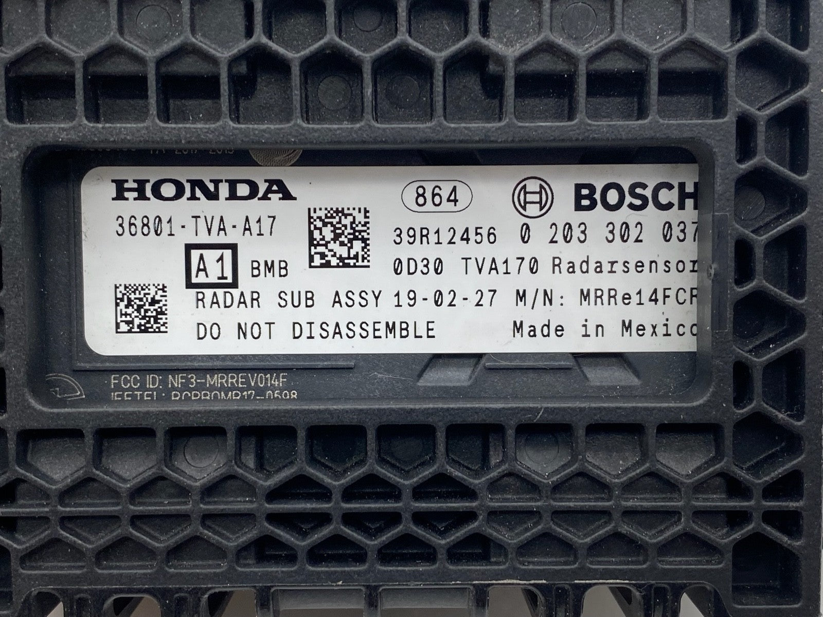 2018 2019 Honda Accord Cruise Control Distance Radar Sensor OEM 36801-TVA-A17