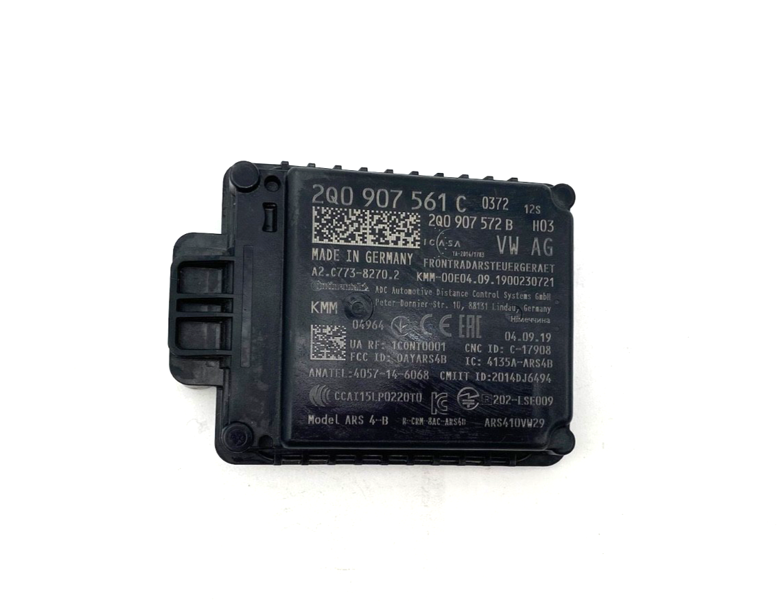 2018-2022 VOLKSWAGEN TIGUAN ATLAS FRONT DISTANCE RADAR SENSOR OEM 2Q0 907 561 C