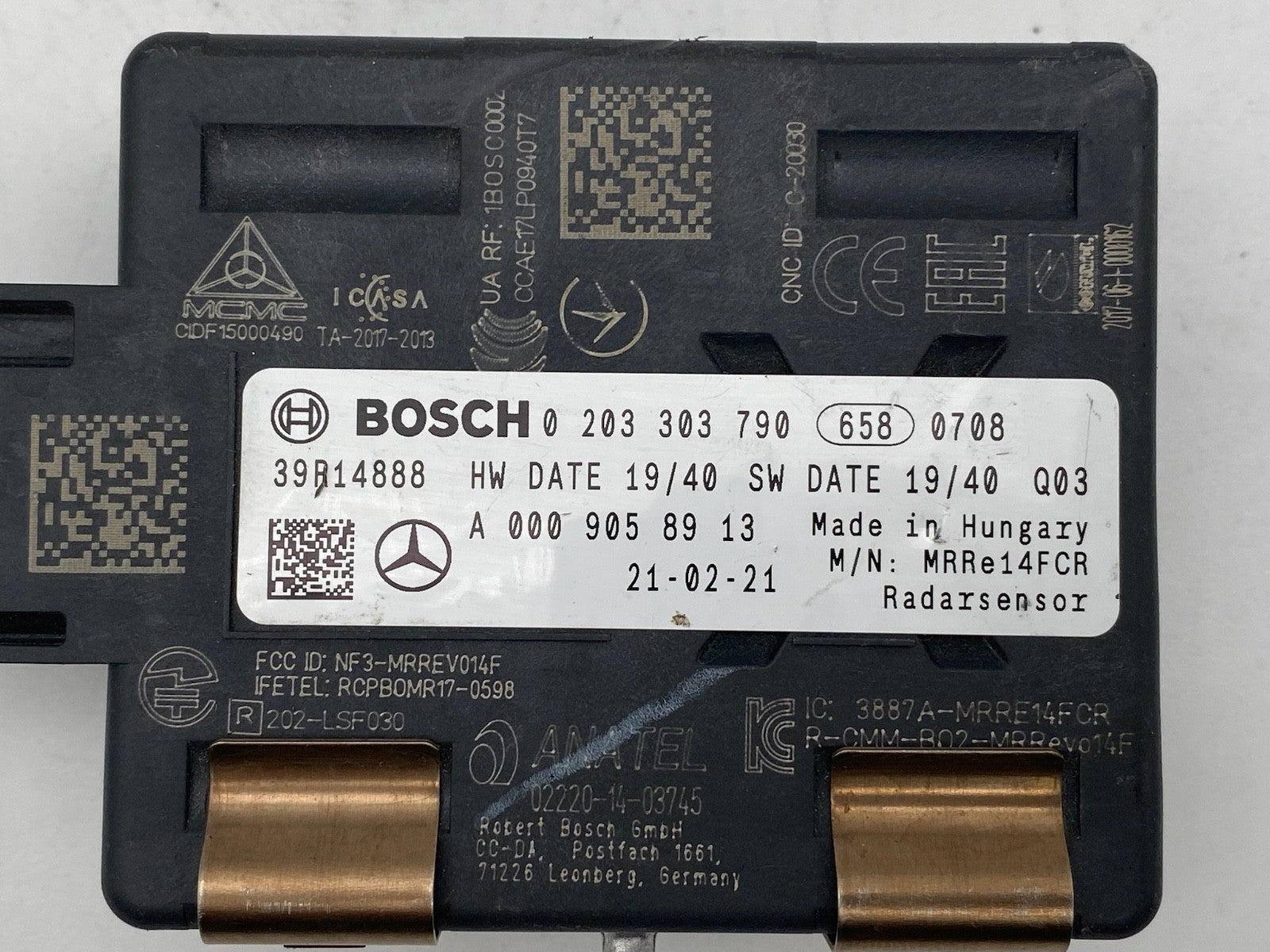 2019-2026 MERCEDES A220 FRONT CRUISE CONTROL RADAR DISTANCE SENSOR A0009058913