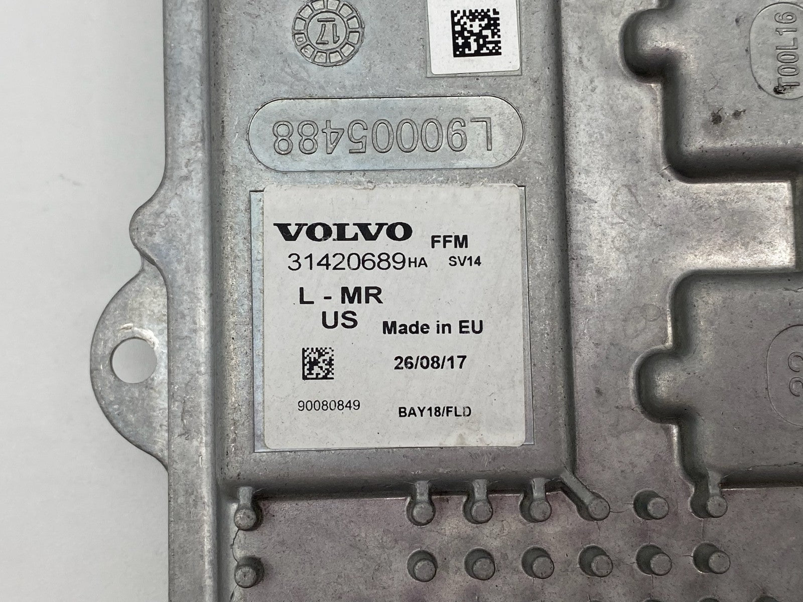 2016 2017 2018 2019 Volvo XC90 LED Headlight Ballast Control Module OEM 31420689
