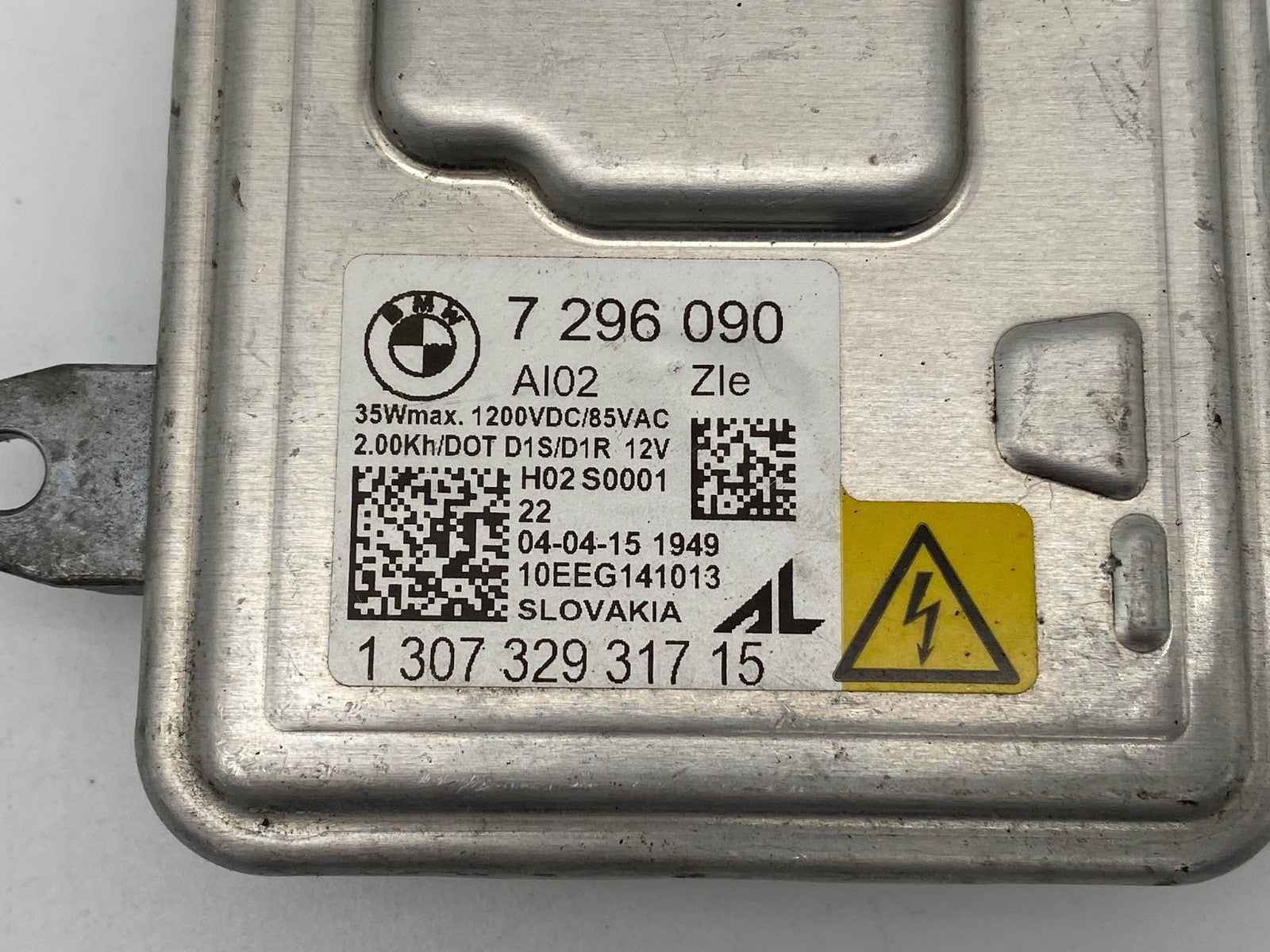 2012-2015 BMW 328i Xenon Headlight Ballast HID Module Control Unit OEM 7 296 090