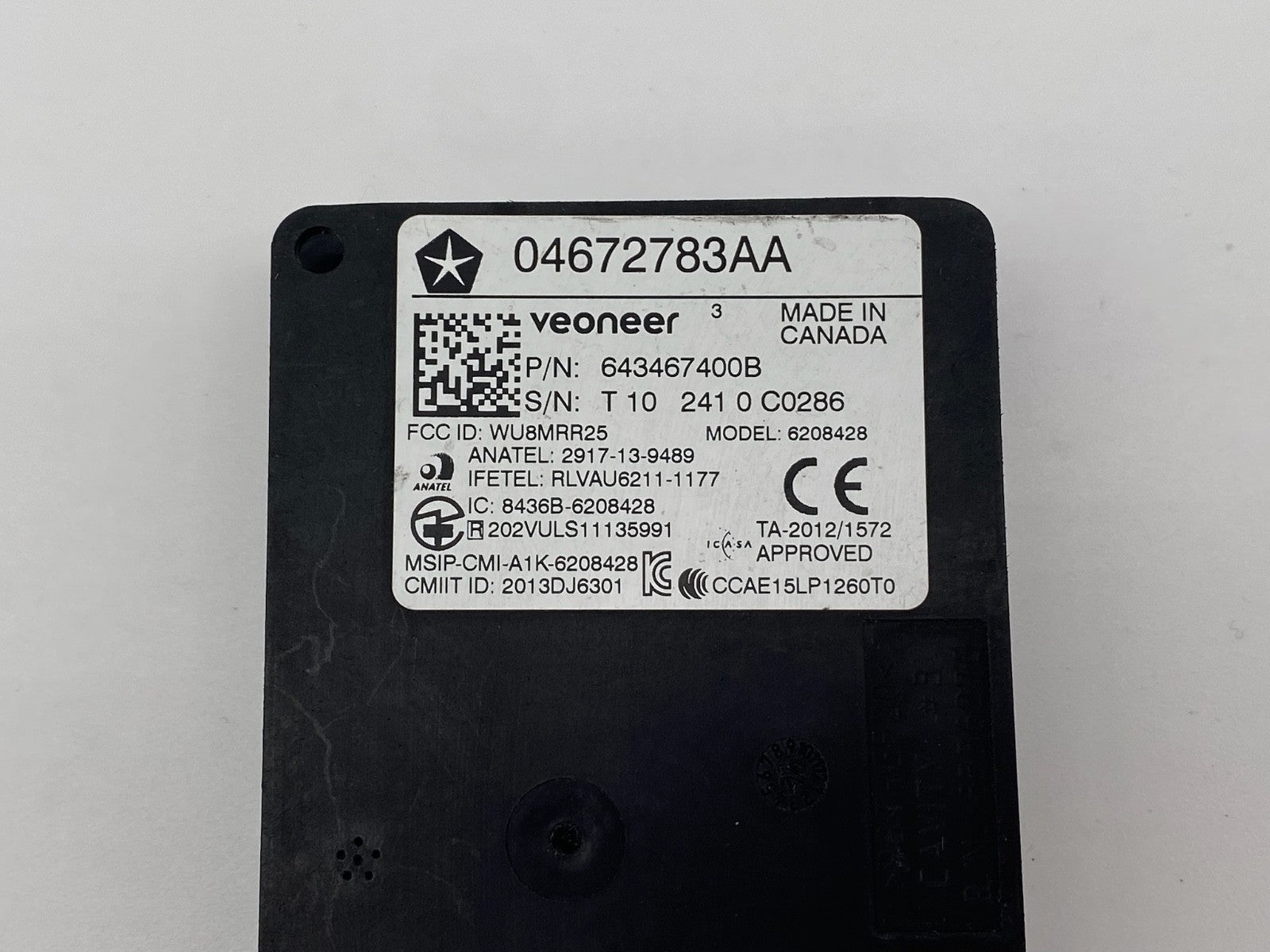 2019-2020 DODGE CHALLENGER BLIND SPOT RADAR SENSOR LEFT OR RIGHT OEM 04672783AA