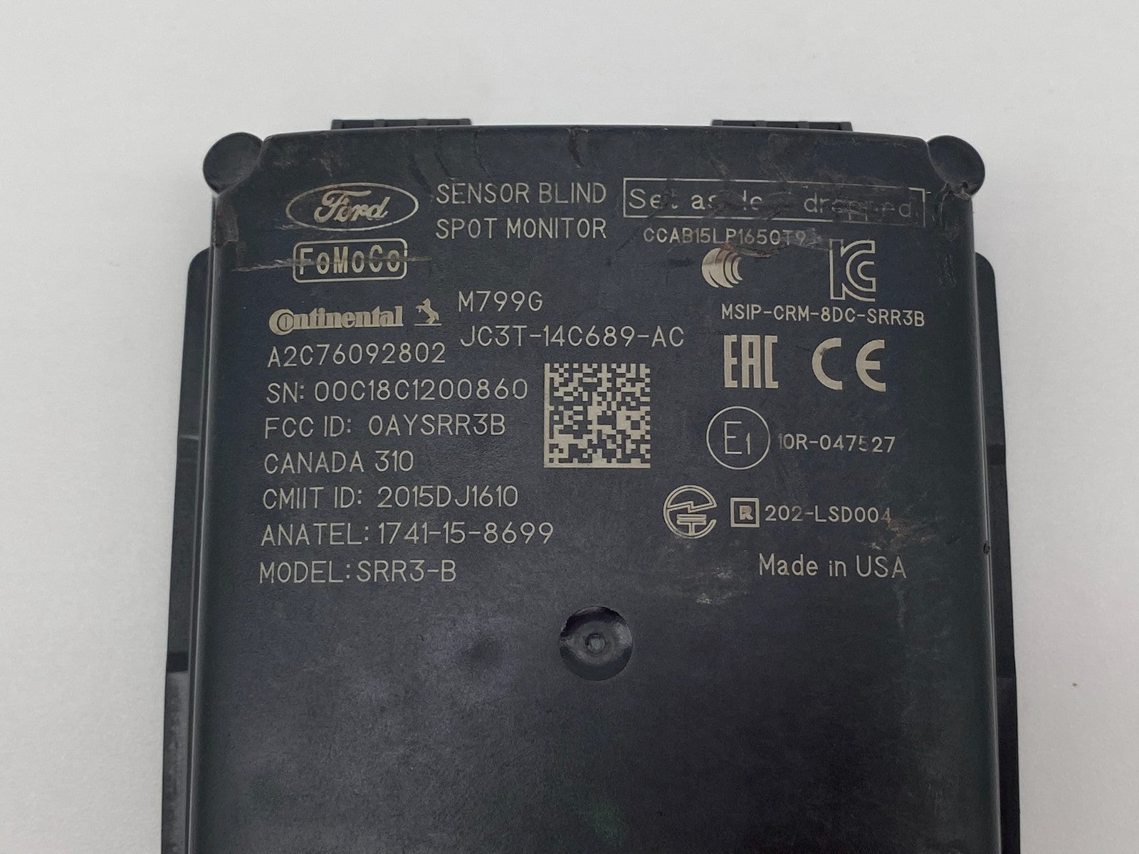 2019-2023 Ford Transit Connect Blind Spot Radar Module Unit JC3T-14C689-AC OEM