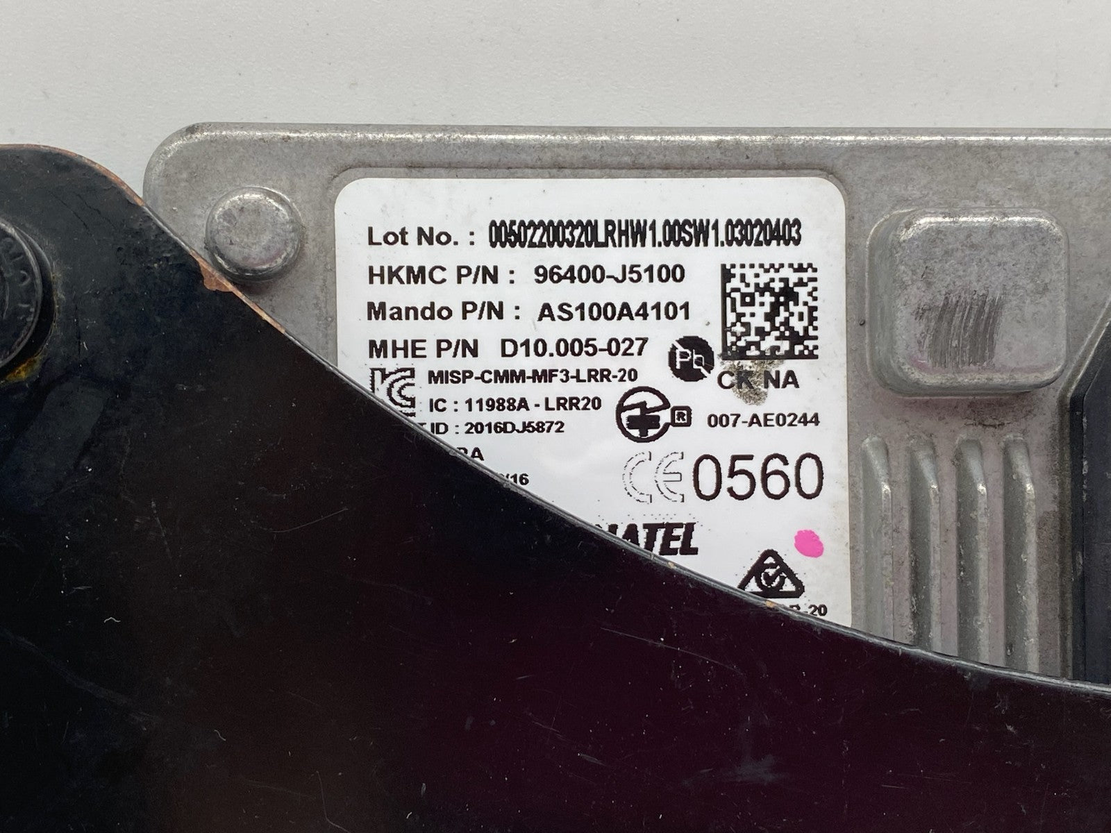 2018 2019 2020 2021 KIA STINGER CRUISE CONTROL DISTANCE RADAR SENSOR 96400-J5100