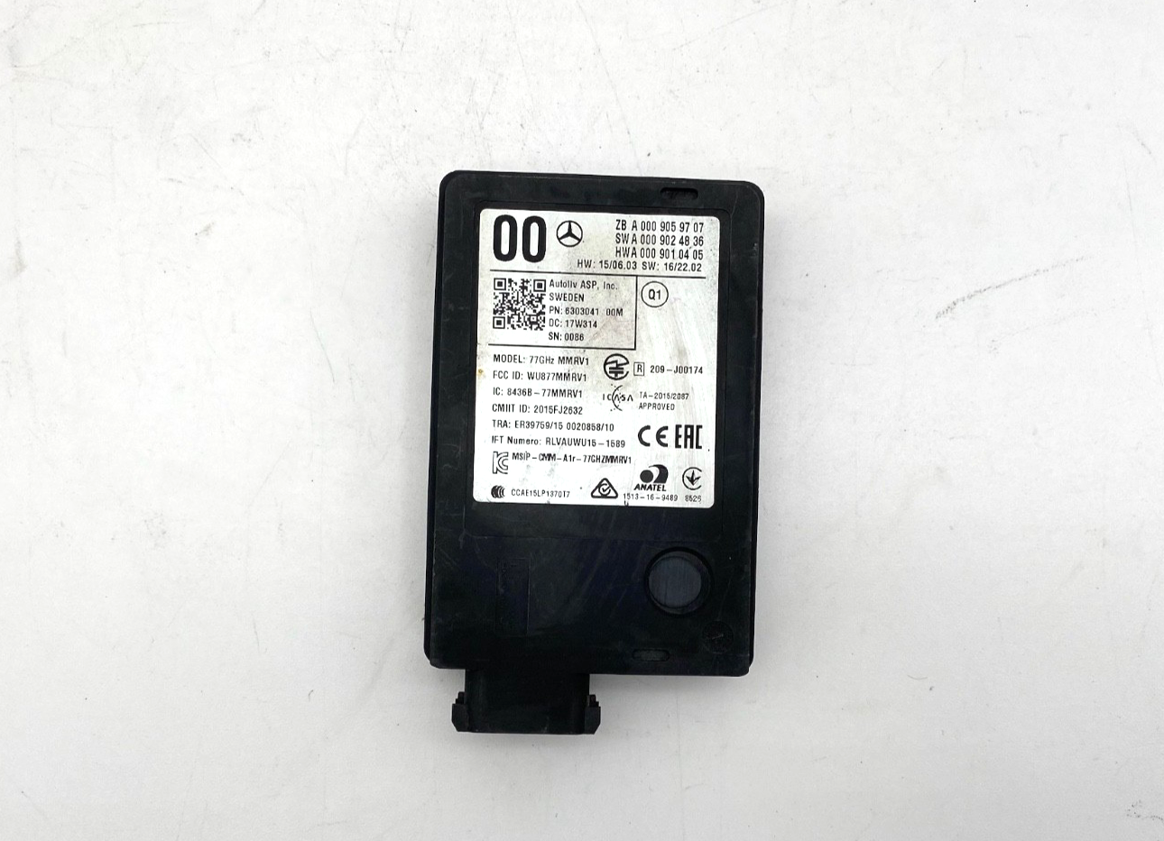 2013-2020 Mercedes W222 S450 Rear Blind Spot Radar Sensor Module A 000 905 97 07