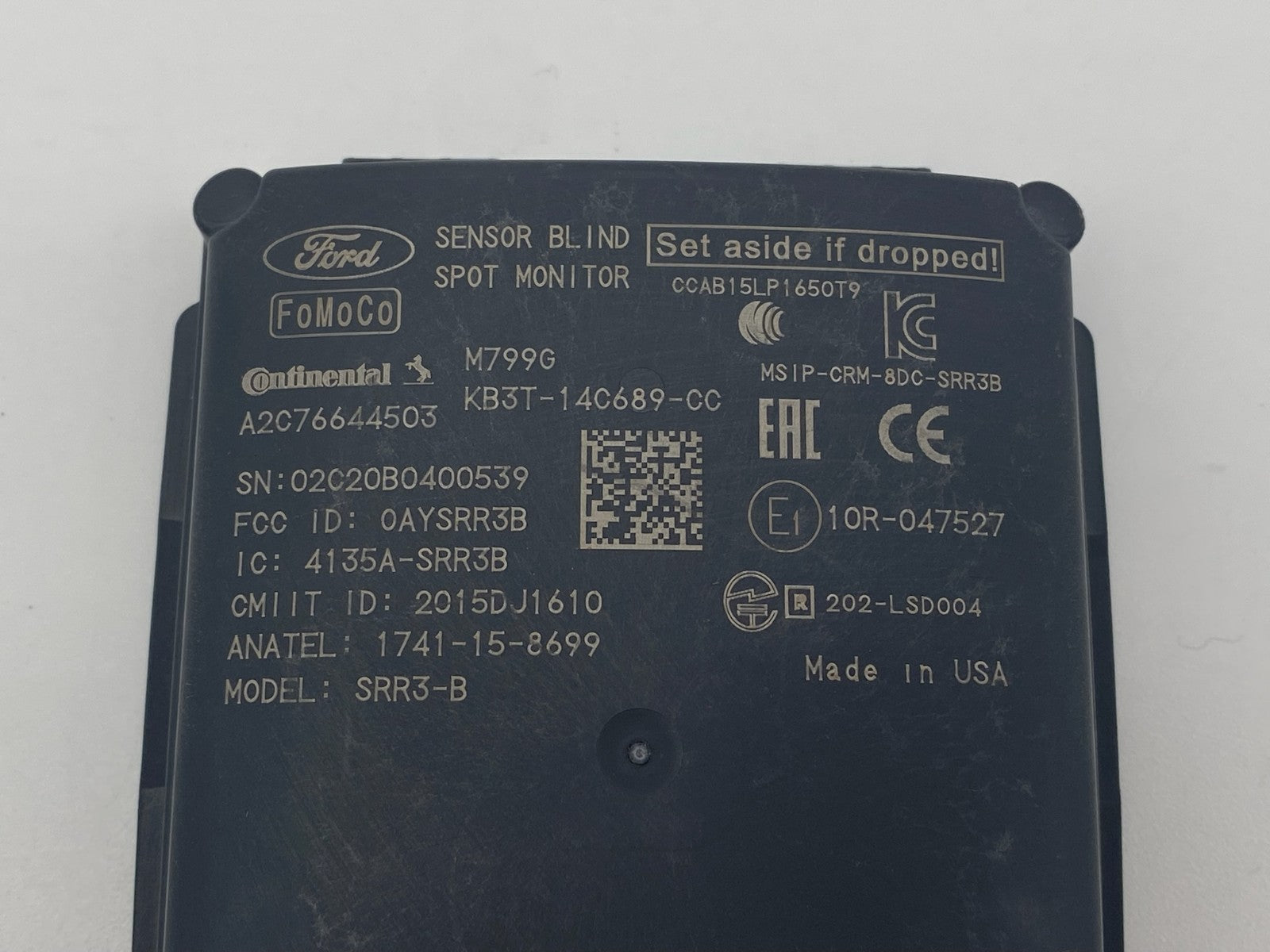 2019-2023 FORD RANGER BLIND SPOT MONITOR RADAR LEFT LH OEM KB3T-14C689-CC