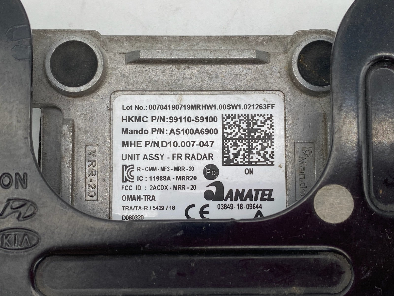 2020 2021 KIA TELLURIDE FRONT RADAR SENSOR W/BRACKET 99110-S9100
