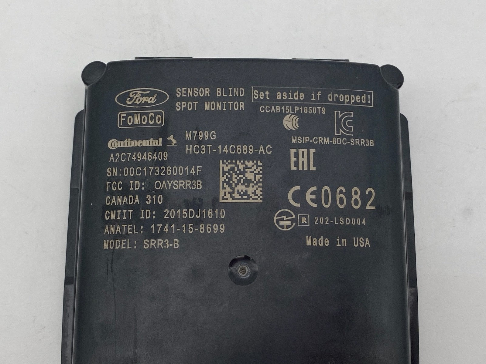 2017 2018 Ford F250 F350 Rear Left Blind Spot Radar Sensor Module HC3T-14C689-AC