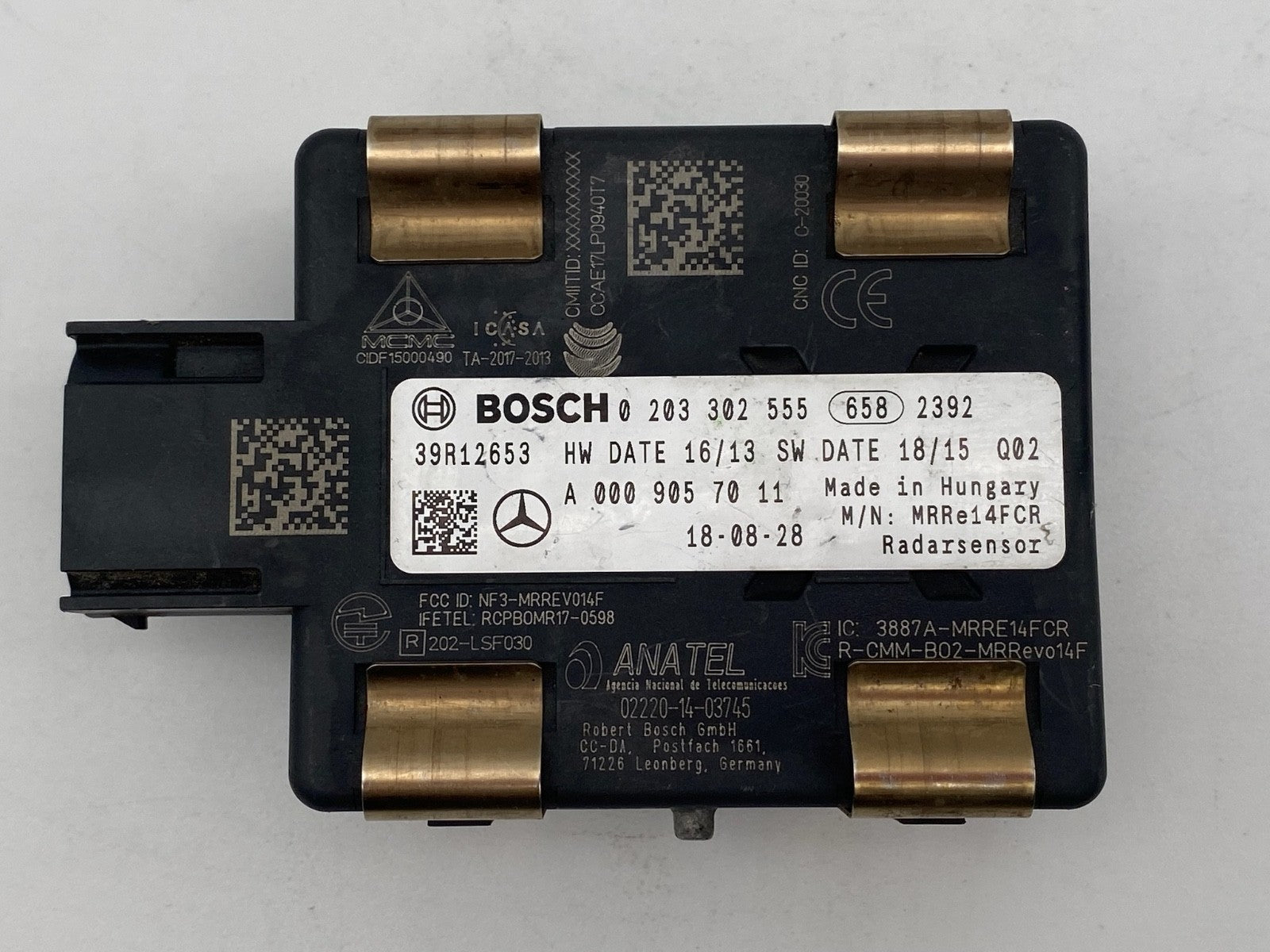19-23 Mercedes C CLASS W205 C205 Front Distance Sensor Radar Module A0009057011