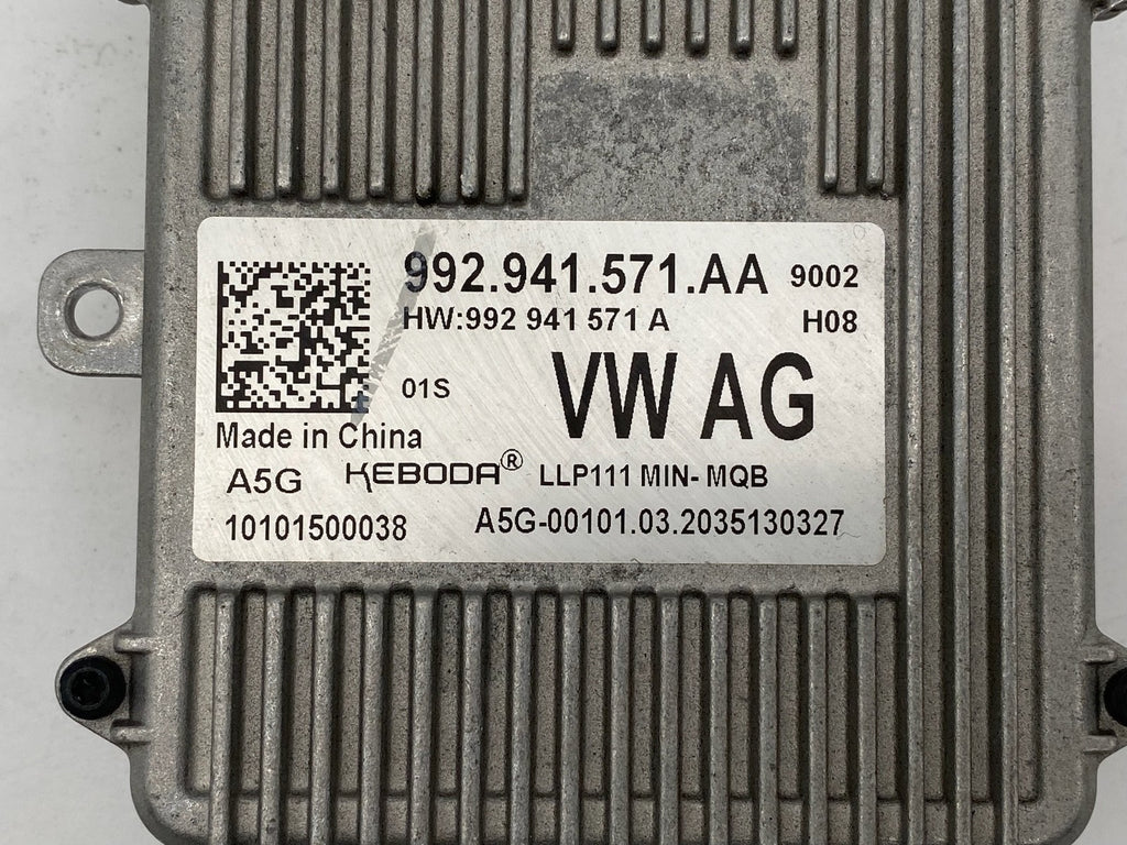 2021-2023 VOLKSWAGEN ATLAS FRONT LEFT HEADLIGHT BALLAST MODULE  992 941 571 AA
