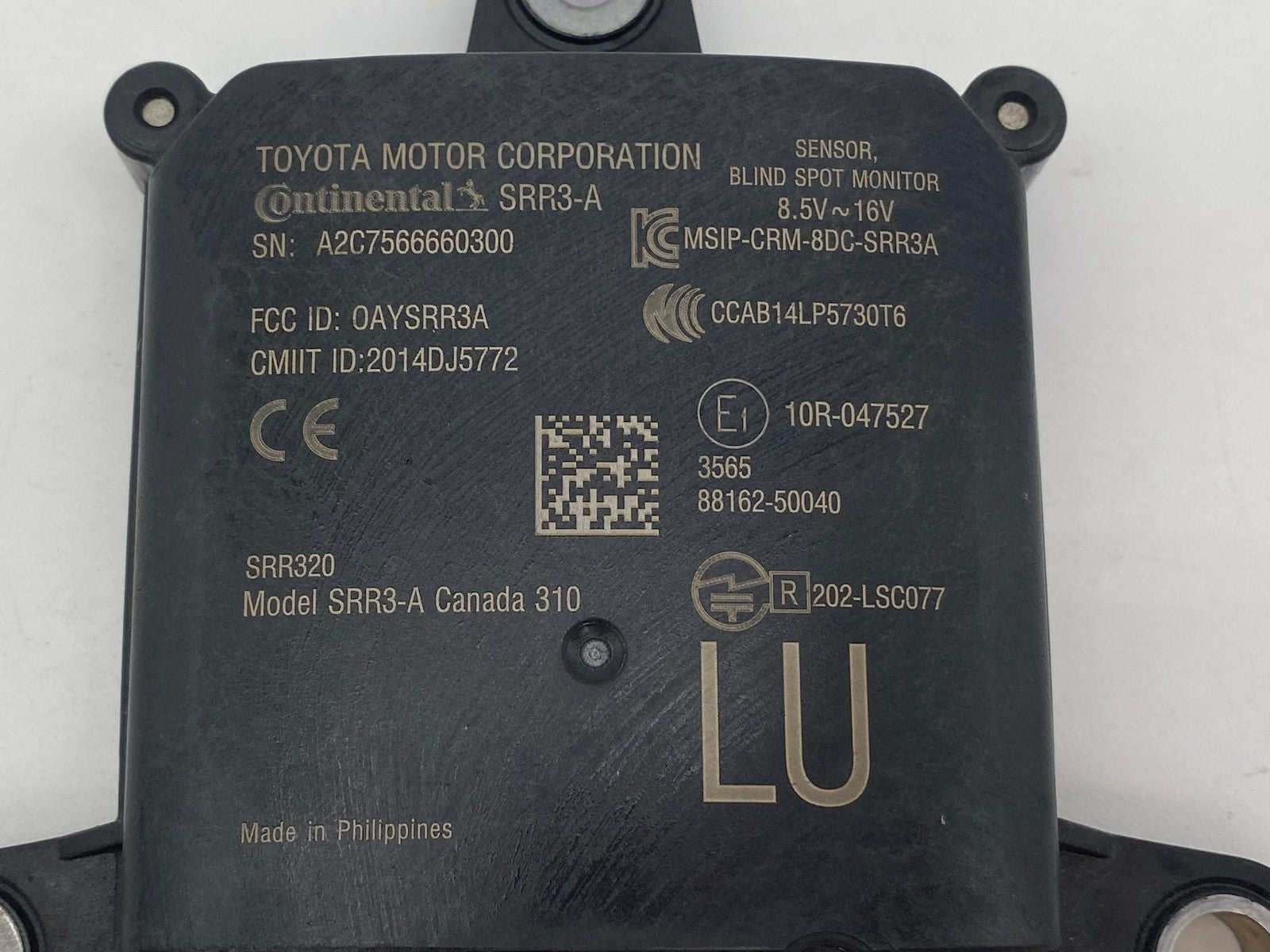2019-2020 Lexus LS500 Blind Spot Monitor Radar Sensor Module OEM 88162-50040